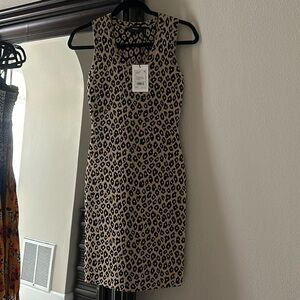 Theory Leopard Bodycon Dress